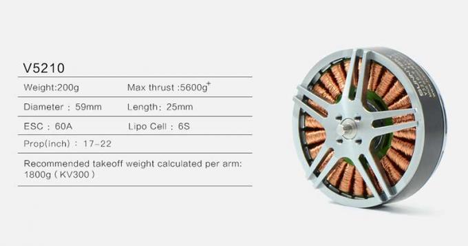 محركات الطائرات بدون طيار للرفع الثقيل الجوي 300KV محرك عالي الكفاءة بدون فرشاة 0