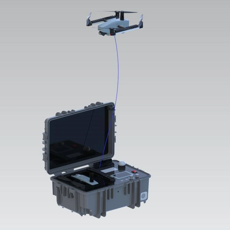 إضاءة الطائرة بدون طيار MYUAV بواسطة كابل Tether إمدادات الطاقة باستمرار 24 ساعة لإضاءة الطوارئ 2